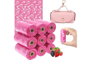 Eyryfui Sanitary Napkin Disposal Bags with Dispenser Feminine Hygiene Disposal Bags for Tampons Trash Bag, Personal Care Sanitary Bag for Women Privacy Handling (Pink)