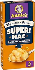 Annie's Super! Mac, Protein Macaroni And Cheese Dinner, Shells & Real Aged Cheddar, 6 oz.