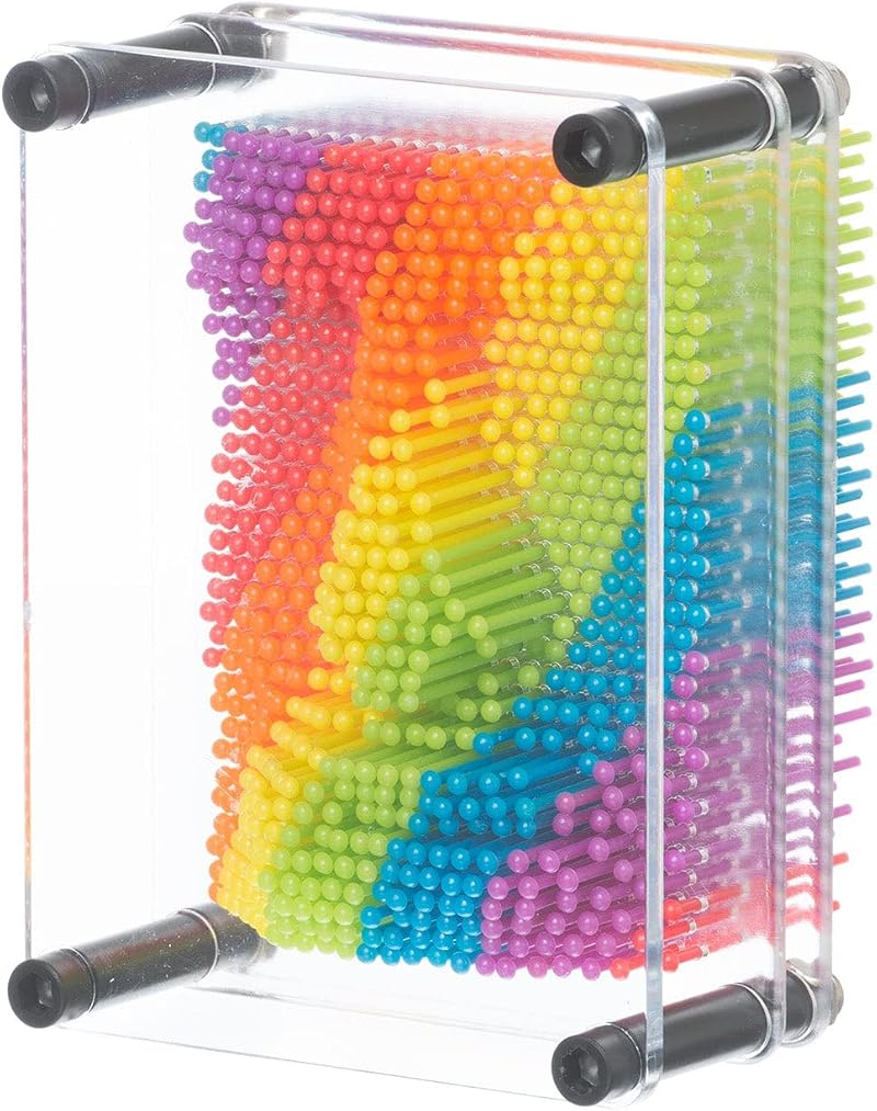 Funtime Gifts Rainbow Pin Art - 3D Relief Image Toy Kids Adults Creative