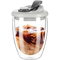 Amazon.com | PARACITY Double Wall Glass Coffee Mug, Glass Coffee ...