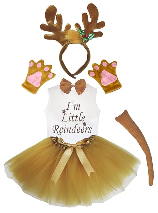 Vestuario Disfraz De Rodolfo El Reno Para Niña Con Tutu ...