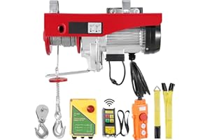 Uargd Electric Hoist, 2200 lbs 120V Winch with 328 ft Wireless & 14 ft Wired Remote, 40 ft Single Cable Lift Height, Single/D