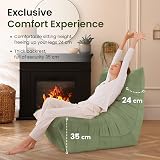 Vesgantti Togo Fireside Lounge Chair Soft Suede Green Premium Foam view 7