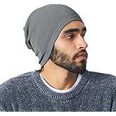 CHARM Thin Beanies for Men & Women, Slouchy Sleep hat for Men, Long Beanie Toque Hat, Sports Phrygian Cap, Lightweight Beanie