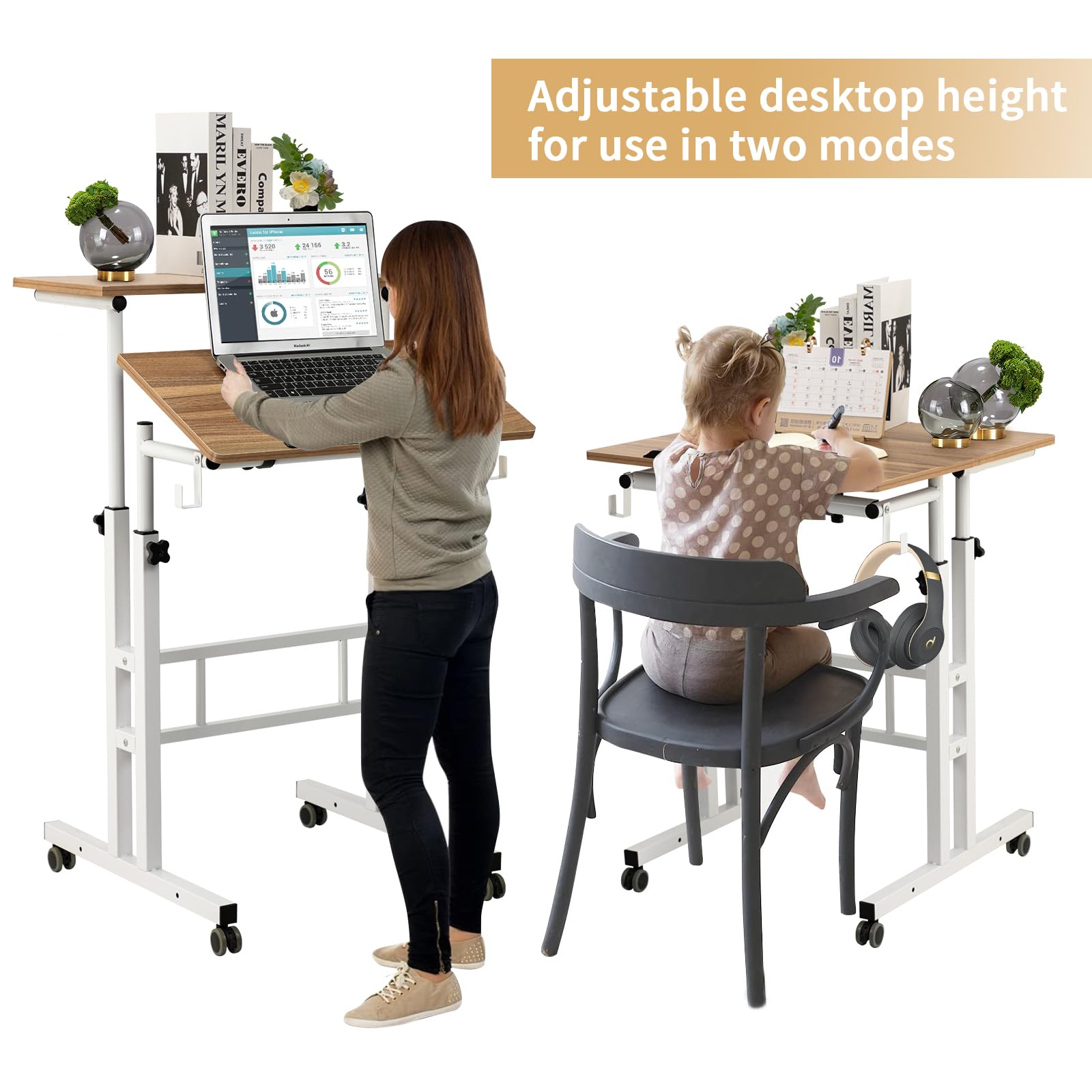 Mua SIDUCAL Small Standing Desk, Portable Stand Up Desk, Height ...