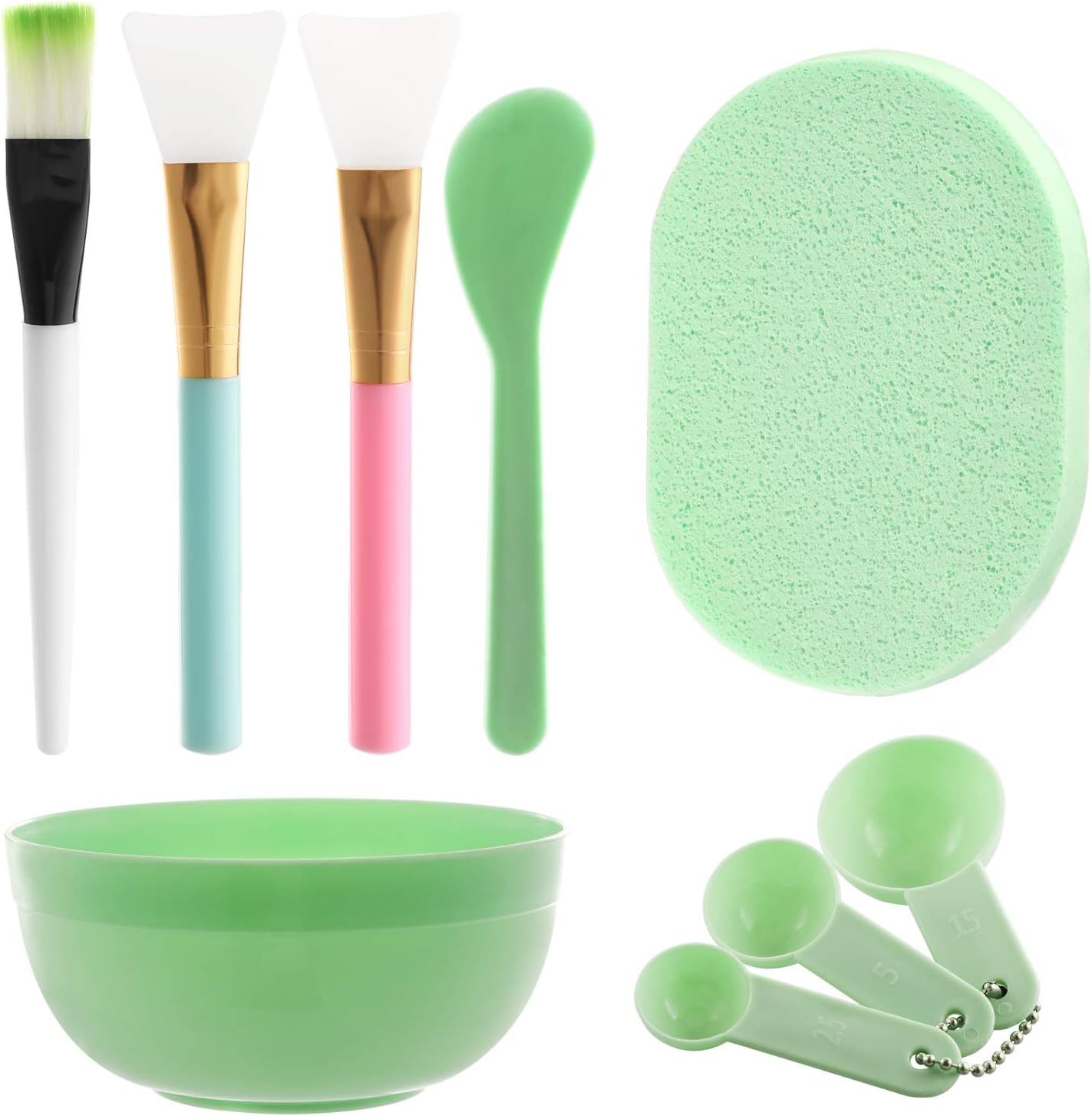 MWOOT DIY Facial Mask Bowl Set, 9Pack Facial Mask Mixing Kit with