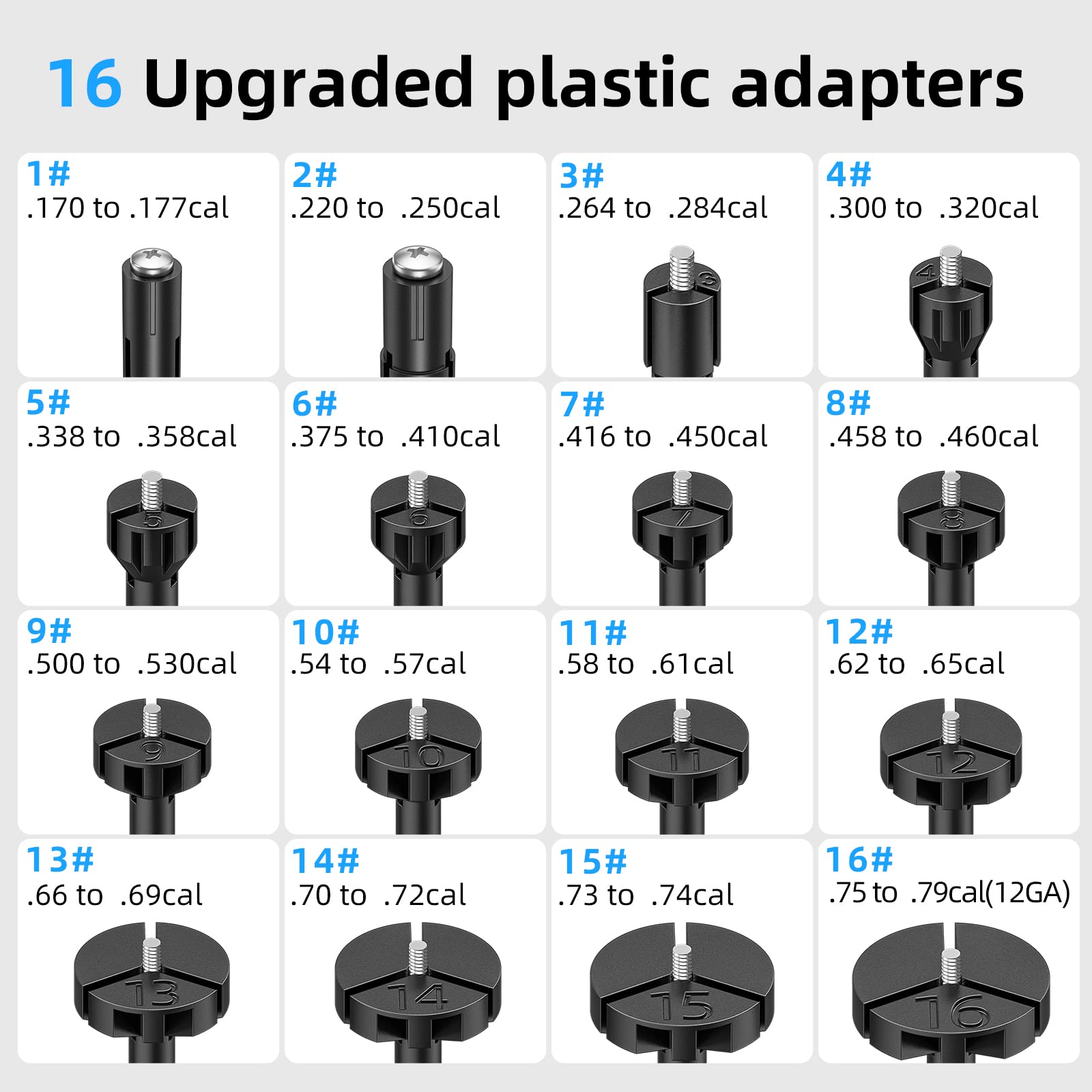 EZshoot Bore Sight Laser Kit Bright Red Laser BoreSighter with Big Button Switch for .17 to 12GA Caliber