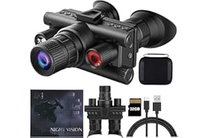 SFEOOT Night Vision Goggles - 4K Night Vision Binoculars 8X Magnification, with 4 Color Modes 8X Magnification,32G HD Recording & Playback for Camping Surveillance