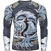 LAFROI Men's Long Sleeve UPF 50+ Baselayer Performance Compression Shirt Rash Guard-CLY08C