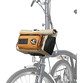 Rhinowalk Bike Handlebar Bag for Brompton Folding Bike Quick Release Bicycle Front Bag with Shoulder Strap Rain Cover for Urban Cycling