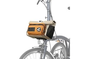 Rhinowalk Bike Handlebar Bag for Brompton Folding Bike Quick Release Bicycle Front Bag with Shoulder Strap Rain Cover for Urban Cycling