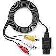 N64 to Cable 6 Feet, A/V Composite Audio Video Cords Cable N64 Accessories for N64 GC- Black