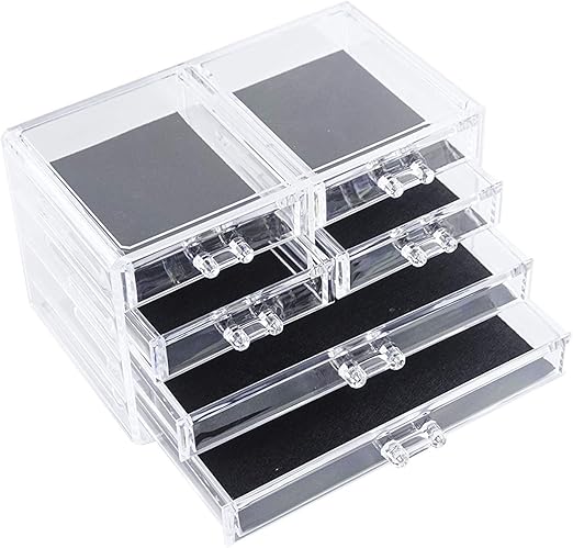 Feibrand Organizador Maquillaje 6 Cajones Transparente: Amazon.es: Hogar