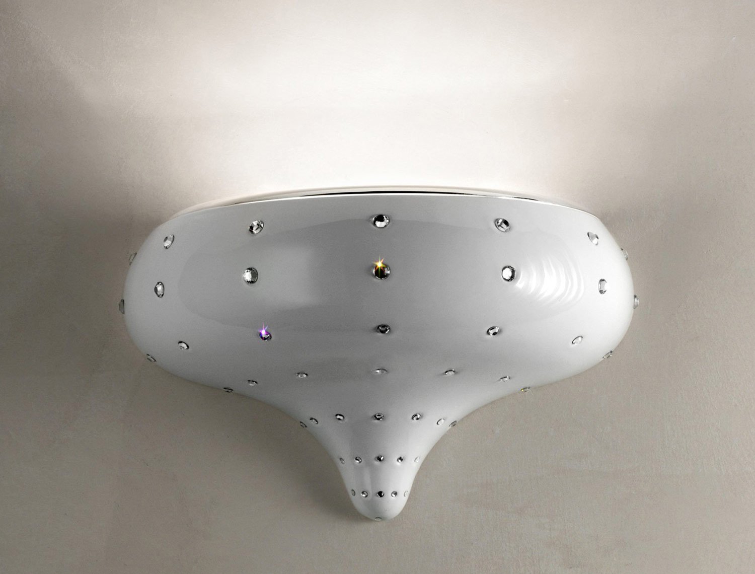 masiero lámpara de pared Grace Blanco A Mano, Made in Italy