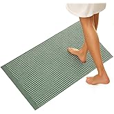 ONSEN Terry Cotton Waffle Bath Mat – Washable Bathroom Rug, Bathroom Accessories, Shower Rug – Highly Absorbent, Quick-Dry, Extra Soft & Durable, Stylish Spa Quality, Easy Care - Spruce, 20x30 in