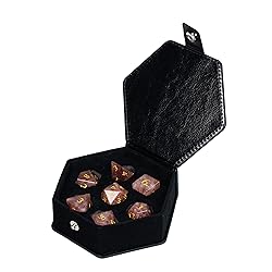 UDIXI Strawberry Quartz Gemstone Dice Set, Stone