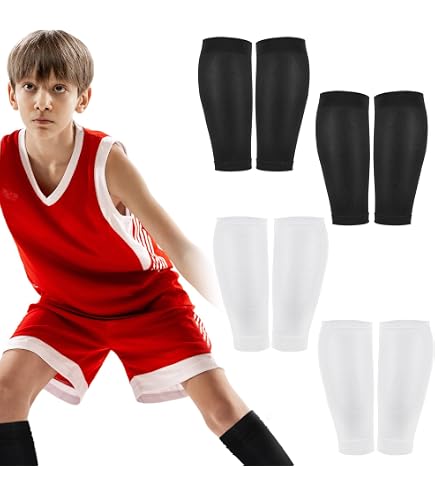 Presadee Kid's Compression Calf Sleeves - 15-20 MmHg Support For Active Sports & Running (Black, 2XL)