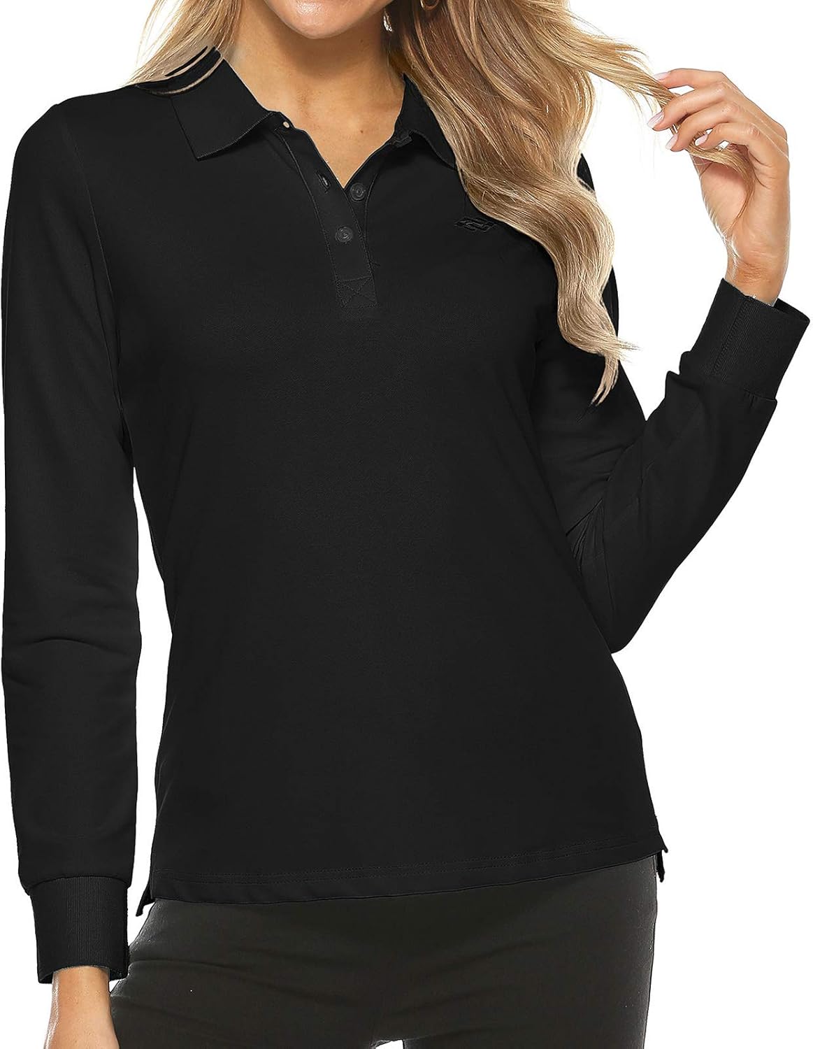 Women's Golf Polo Shirts Sports Athletic Shirts Tennis Tops Fitness Workout T-Shirt with Buttons: Clothing