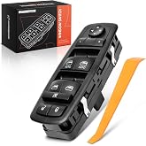 A-Premium Front Left Driver Side Power Window Switch | Compatible with Dodge Grand Caravan 2012-2020, Chrysler Town &amp; Country 2012-2016, Ram C/V 2012-2015, No Power Folding Mirrors