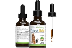 Pet Wellbeing - Throat Gold for Dogs - Natural Herbal Throat and Respiratory Support for Canines - 2 oz (59ml)