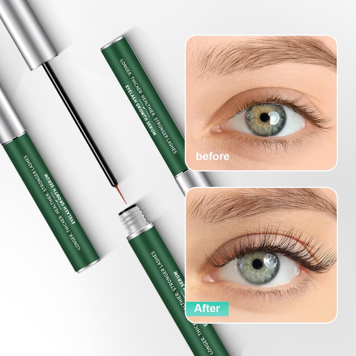 Lash Serum, Promotes Longer-Looking Lashes & Brows, Lash Enhancing Serum With Natural Formula Vegan & Cruelty A Escolha 8ML-580