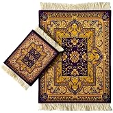 FDTCHENG Persian Rug Mouse Pad &amp; Coaster Set &ndash; Vintage Oriental Flower Design, Bohemian Carpet Mousepad for Office &amp; Home, Mini Desk Accessories for Laptop &amp; PC