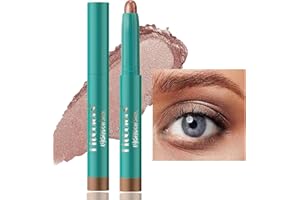 METIPLOU Eyeshadow Stick Eye Brightener Stick Eyeliner Pencil Cream Shimmer Glitter Smooth Women Girls Eye Shadow Sticks Hypoallergenic Highlighter Natural Waterproof Long Lasting Mauve Taupe Shimmer 04