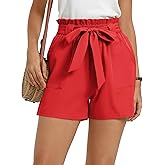 GRACE KARIN Women Summer Casual Shorts with Pockets Bowknot Tie Waist