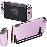 DaierTek Dockable Hard Case Protector for Nintendo Switch 2 2025 Slim Purple Dock Split Cover Compatible with Switch2 for Girl Boy Kid