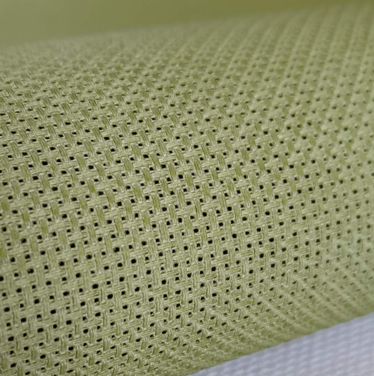 KCS 19" x 28" 14CT Counted Cotton Aida Cloth Cross Stitch Fabric (Khaki Green)