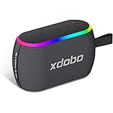 xdobo X8 II Mini Portable Bluetooth Speaker Small Bluetooth Speaker Waterproof IPX6 Computer Speakers Wireless with RGB Lights for Home/Outdoor/Party/Beach/Birthday Gift