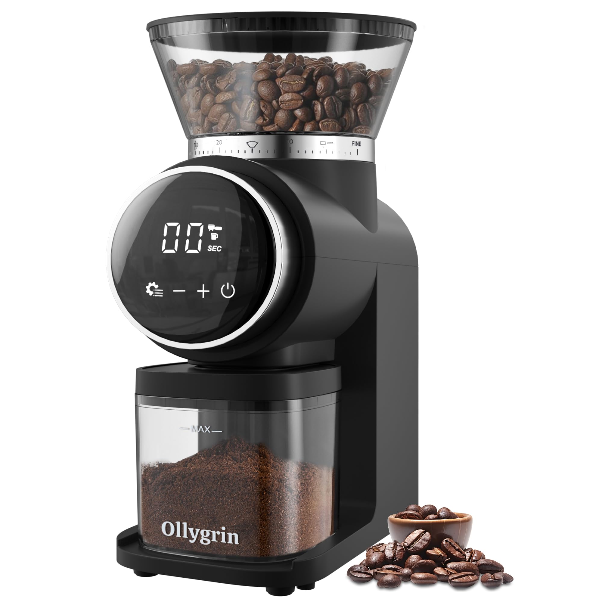 Photo 1 of Ollygrin Burr Coffee Grinder Electric with 30 Grind Size, Coffee Beans Grinder for Home Use - Up to 12 Cups
