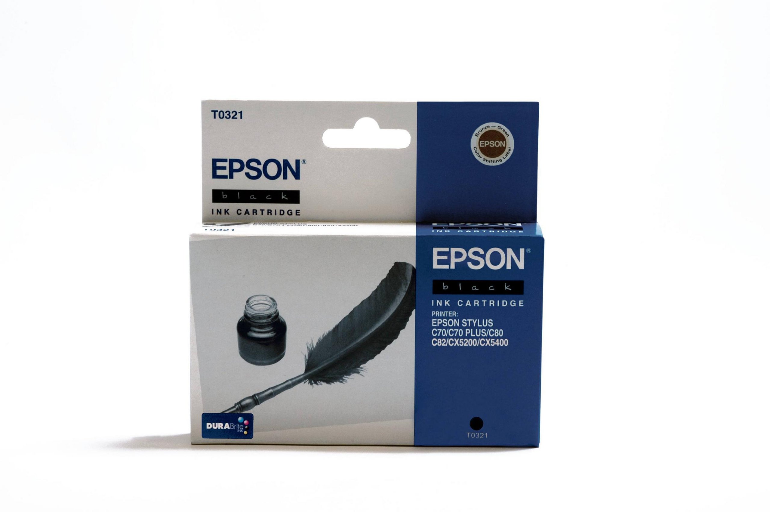 Epson Stylus Photo T032120 Ink Cartridge Black T0321 CX5200 C80 C80N C80WN C70 C82WN C82 C82N