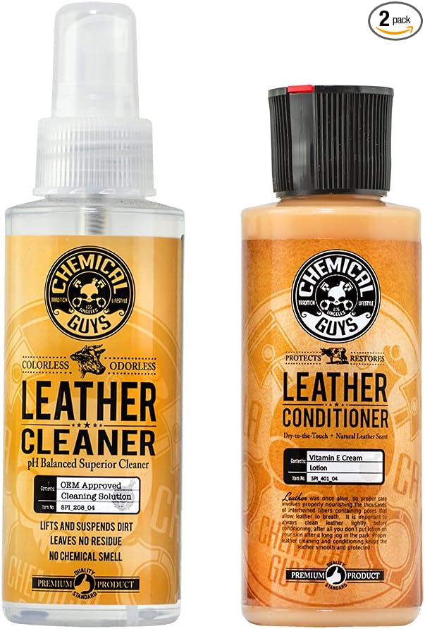 Amazon Com Chemical Guys Leather Cleaner And Conditioner Complete