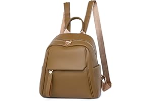 Lavogel Classic Backpack Purse for Women,Fashion Small Backpack for Ladies Anti-theft Travel Bag (1-Coffee)