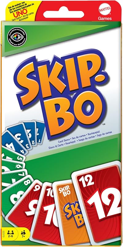 Mattel Games Skip-Bo Ages 7+ 2-6 Players