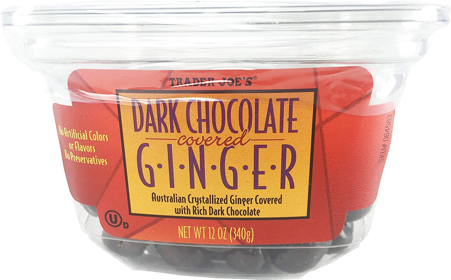 SweetGourmet Dark Chocolate Covered Ginger, 16 oz Candy