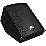 Seismic Audio - Passive 12 Inch Floor Wedge Style Monitor - Studio, Stage, or Floor use - PA/DJ Speakers - Bar, Band, Karaoke, Church, Drummer use