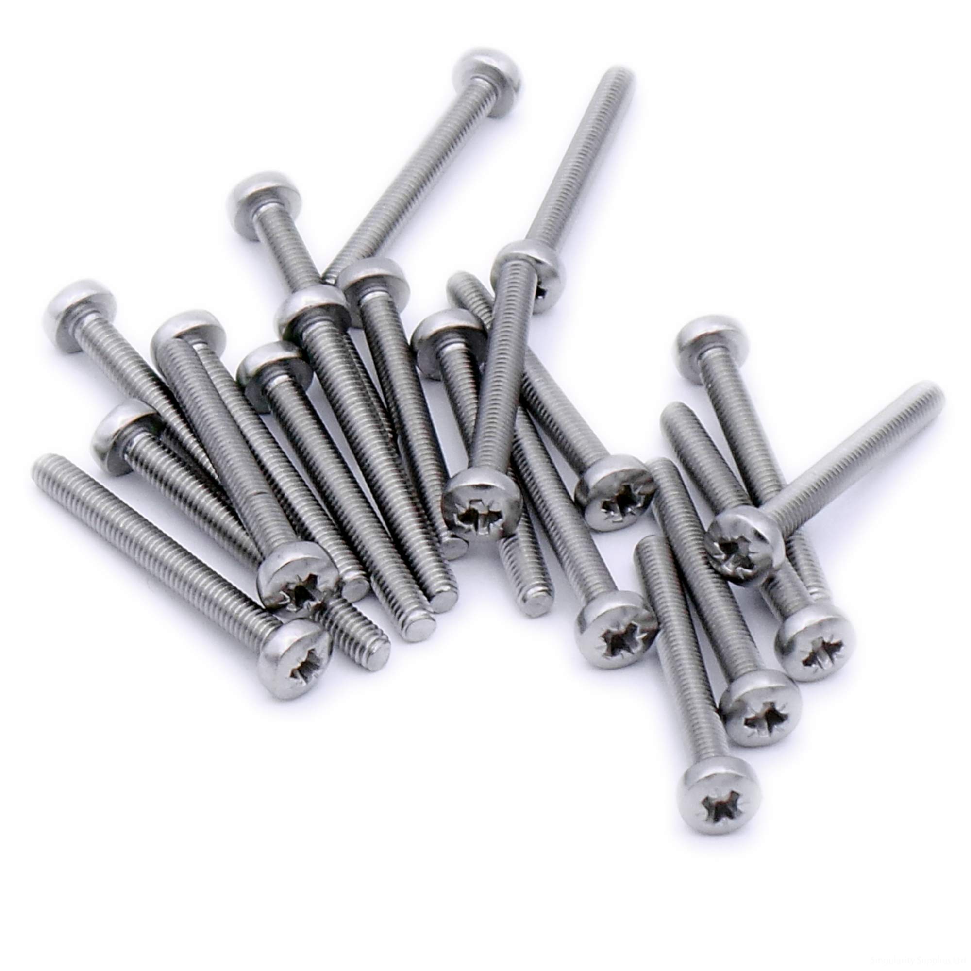 M5 (5mm x 14mm) Pozi Pan Machine Screw (Bolt) - Stainless Steel (A2) (Pack of 20)