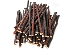 UEERDAND 500g Organic Apple Sticks for Rabbits Wood Tree Branches Pet Snacks Chew Toys Branch for Guinea Pigs Chinchilla Squirrel Bunny Hamster Small Animals Teeth Grinding