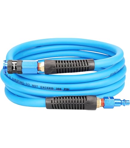 EADUTY 1/4" X 25 Ft Hybrid Air Hose - Lightweight, Flexible, With Quick Coupler & Plug, 300 PSI - View #10