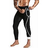 DYUAI Sauna Sweat Pants for Men Compression Pants Athletic Leggings Workout Sauna suit