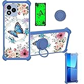 jioeuinly Case Compatible for Vortex J24 Phone Case Cover [with Tempered Glass Screen Protector][Hard PC + Soft Silicone][Ring Support] [Luminous Effect] YGL-LHD