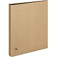 Pagna Pure A4 Ring Binder, Practical 2-Ring Mechanism, Sturdy Grey Cardboard Covered with Kraft Paper
