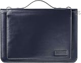 Broonel Blue Leather Laptop Messenger Case Asus Chromebook Flip C436 14" view 2