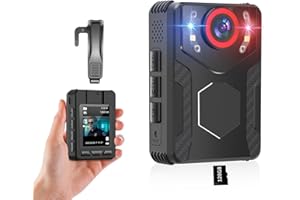 dgtenk Body Camera with Audio and Video Recording - 1080 FHD Body Cam with IR Night Vision, 128GB Bodycam for Law Enforcement, Security Work, Outdoor Sport, Walking Dogs, Vlogging