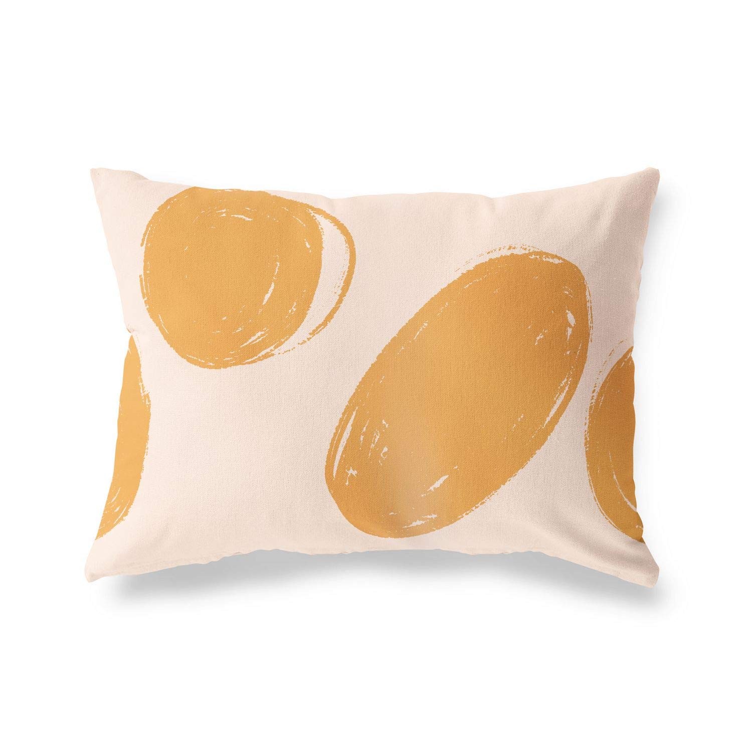 BonaMaison Decorative Cushion Cover, Orange-Off White Throw Pillow Covers, Home Decorative Pillowcases for Livingroom, Sofa, Bedroom, Size: 45X60 Cm - Designed and Manufactured in Turkey
