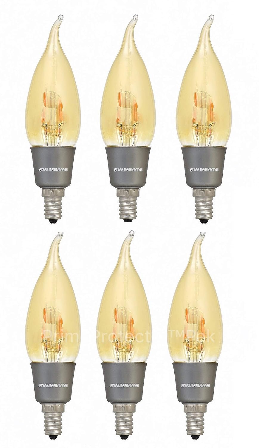 amber outdoor light bulbs on 6 Pack Sylvania 79542 Vintage Led Light Bulb 40 Watt Equivalent B10 Bent Candle Flame Tip