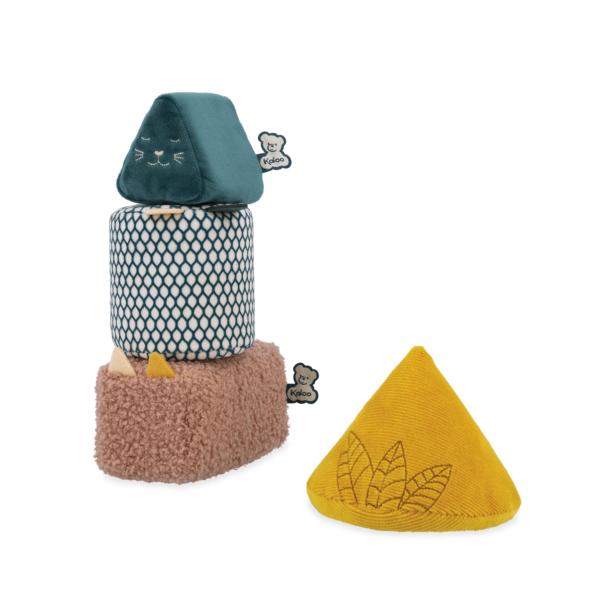 Kaloo - Stimuli - 4 Scalable Sound-Making Shapes - Baby Accessories - Stacking Games - Hearing and Grip Development - 0 Months +, K227002