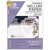 Translucent Vellum Paper, Dowsabel 68LBS 8.5 x 11 inches Printable Vellums for Card Overlays, Invitations Belly Bands, Envelo